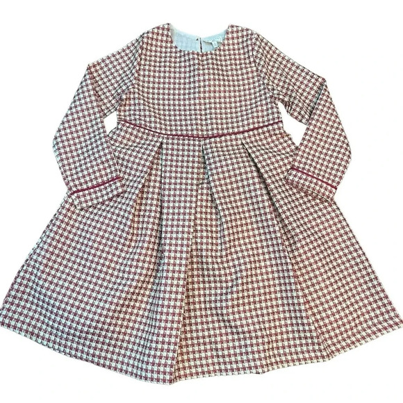 Hayden Girls NWT Piping Detailed Houndstooth Box Pleat Dress Size M - Picture 1 of 7